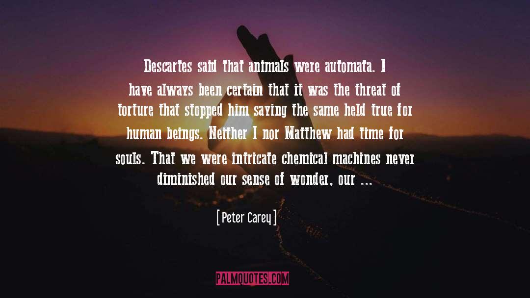 Descartes quotes by Peter Carey