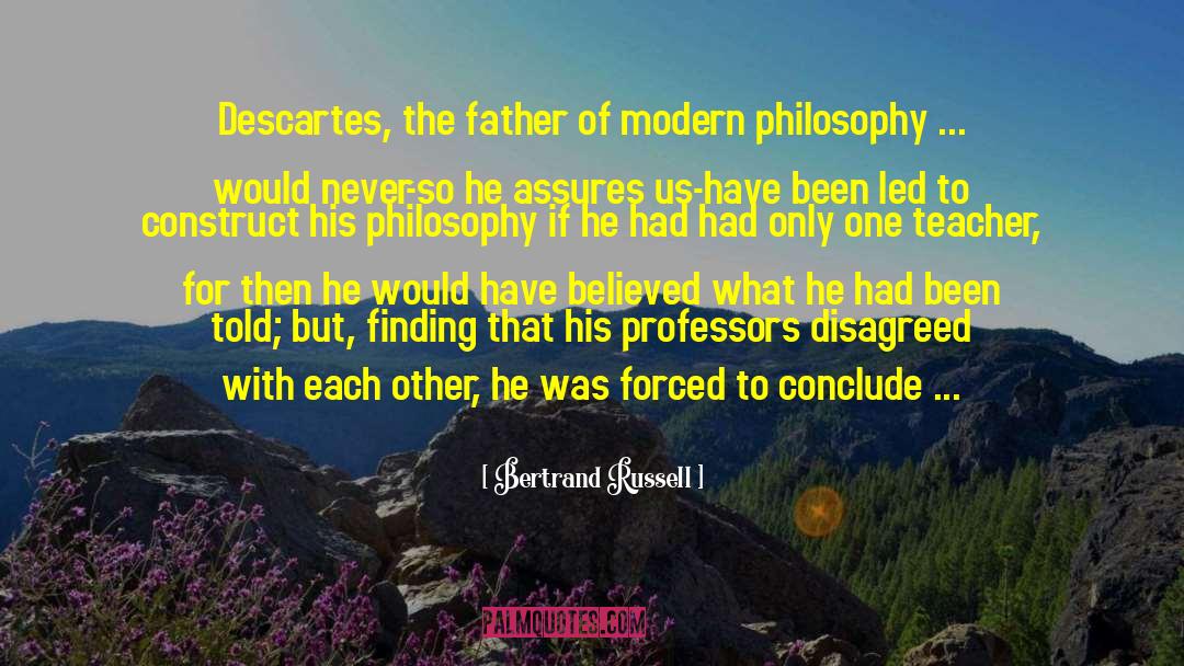 Descartes quotes by Bertrand Russell