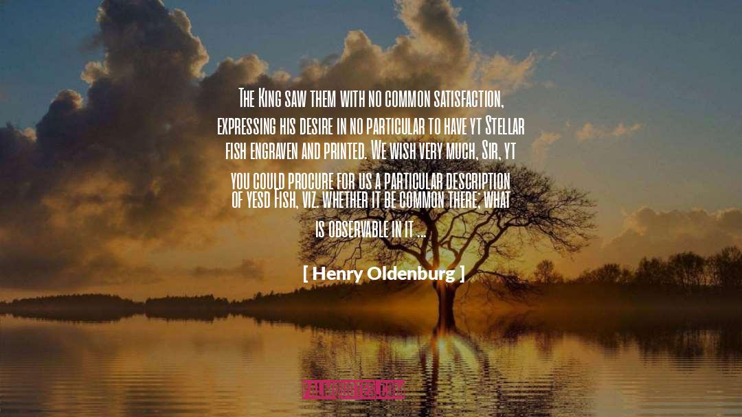 Description quotes by Henry Oldenburg