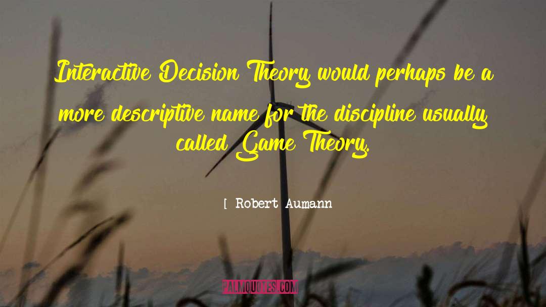 Descriptive quotes by Robert Aumann