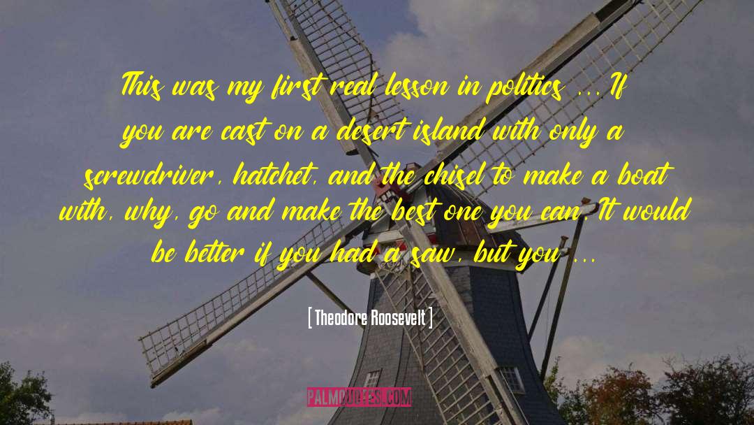 Desert Island quotes by Theodore Roosevelt