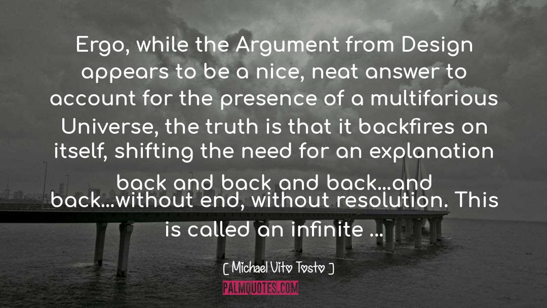 Design Argument Debunked quotes by Michael Vito Tosto