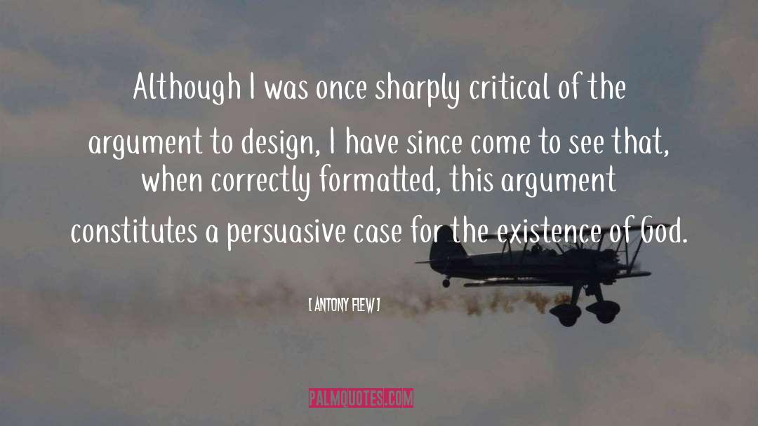 Design Argument Debunked quotes by Antony Flew