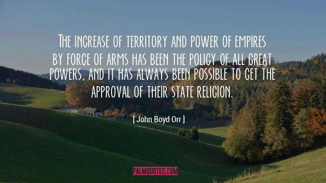 Designated Territory quotes by John Boyd Orr