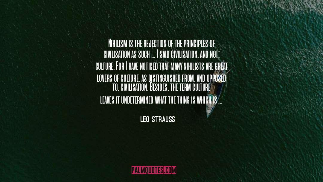 Designates Nyt quotes by Leo Strauss