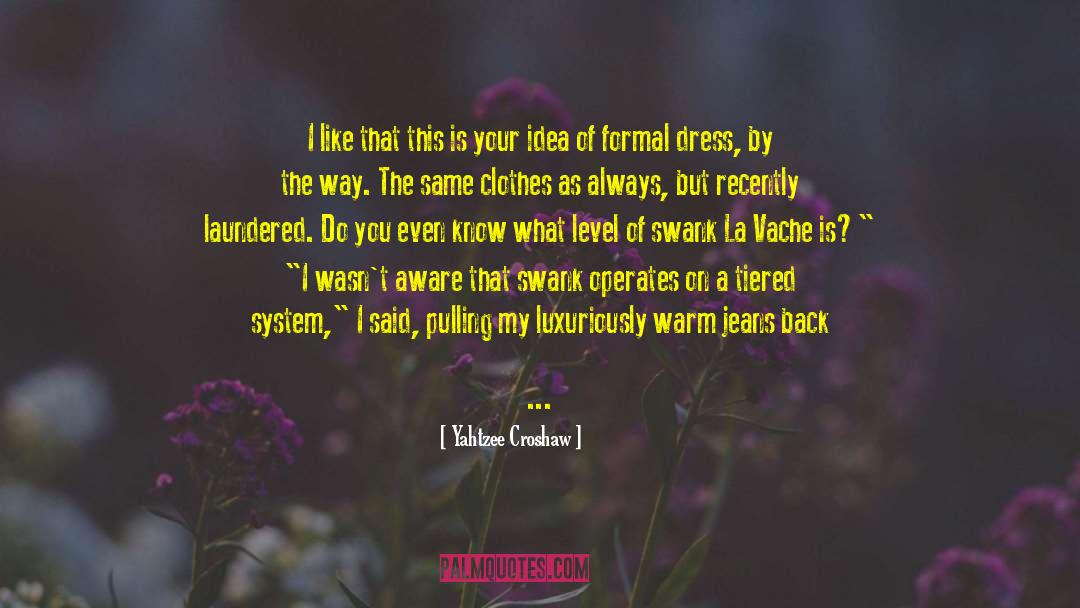 Designer Clothes quotes by Yahtzee Croshaw