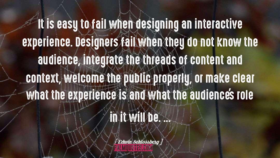 Designer quotes by Edwin Schlossberg
