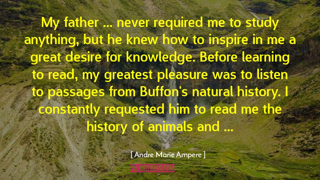 Desire For Knowledge quotes by Andre Marie Ampere