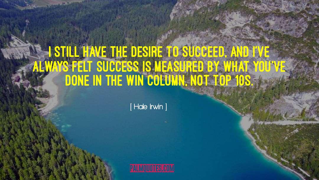 Desire To Succeed quotes by Hale Irwin