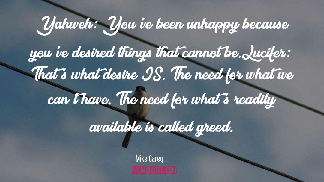 Desired quotes by Mike Carey
