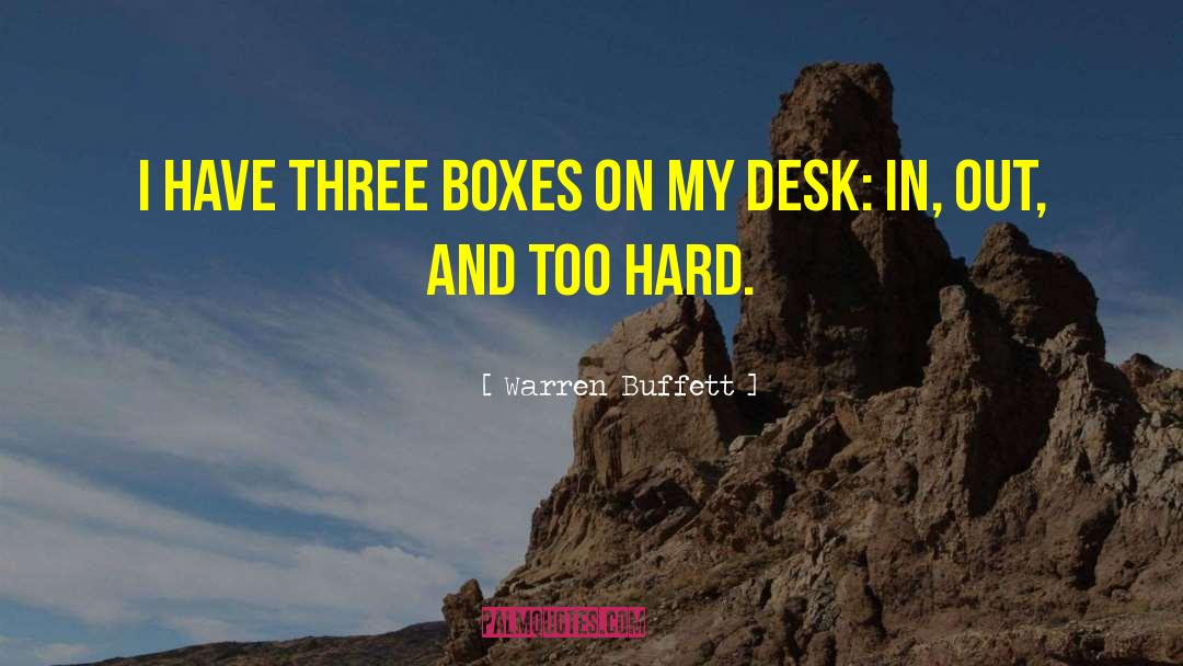 Desks quotes by Warren Buffett