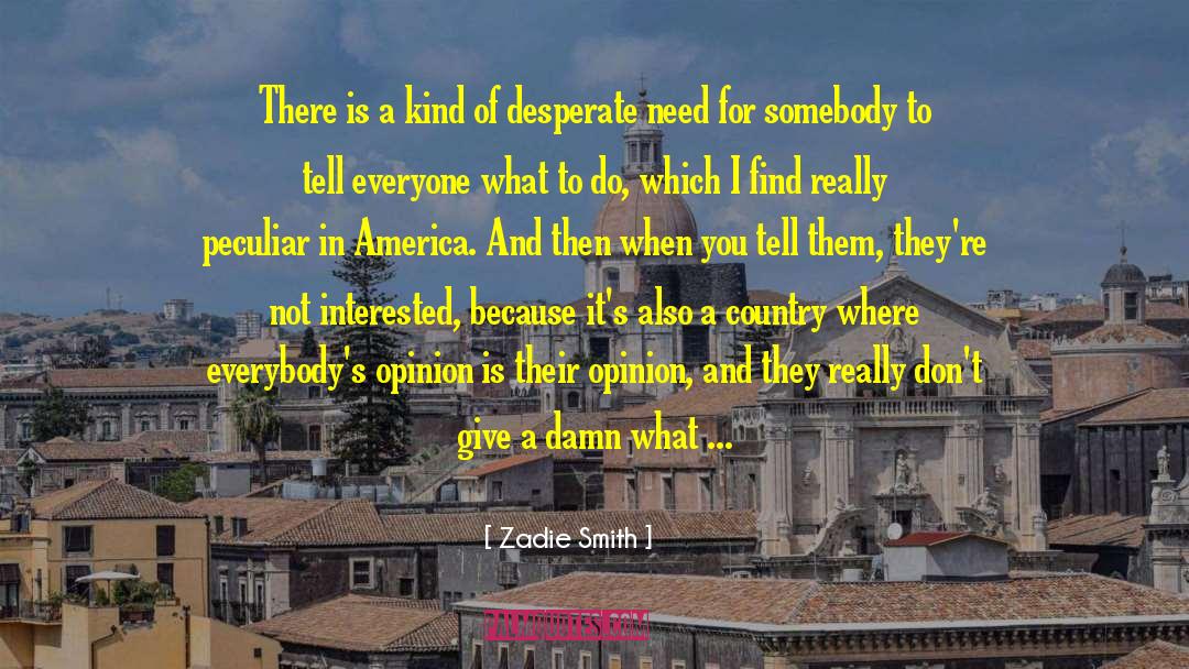 Desperate Moments quotes by Zadie Smith