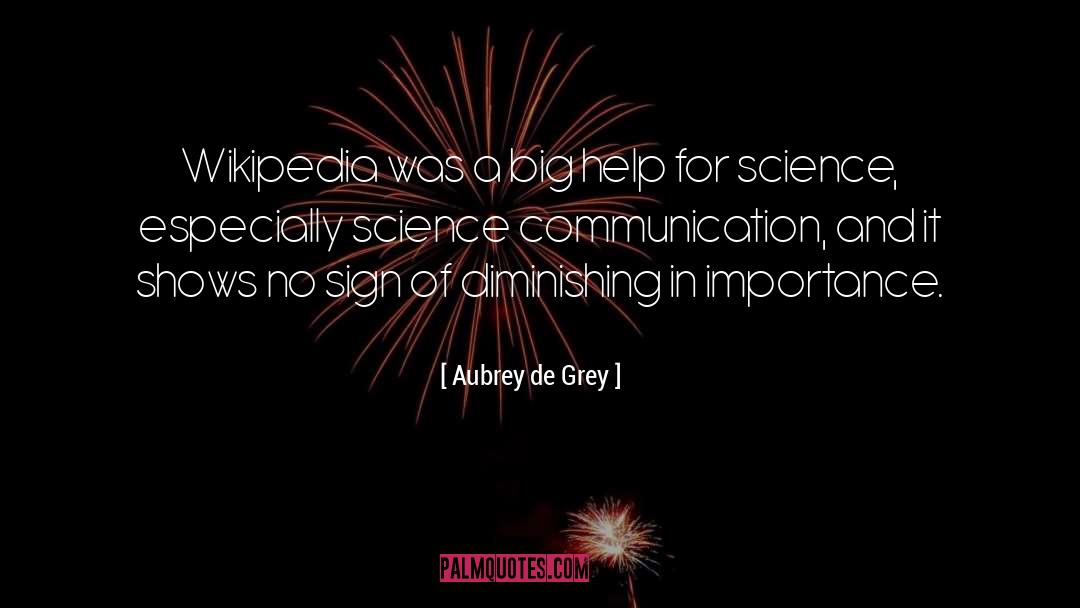 Desporto Wikipedia quotes by Aubrey De Grey