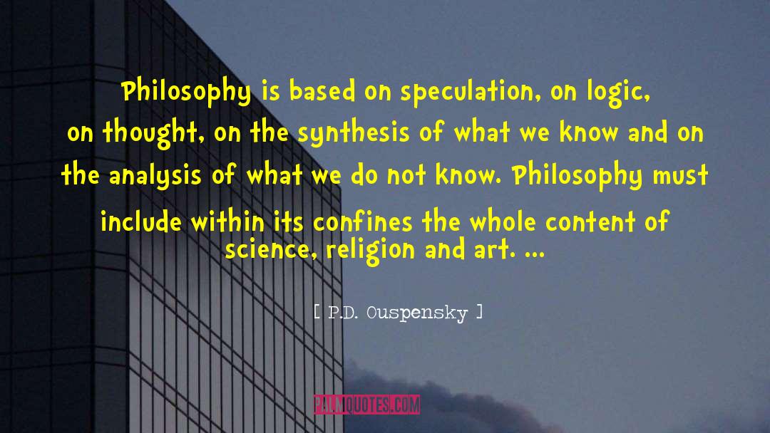 Destabilizing Speculation quotes by P.D. Ouspensky