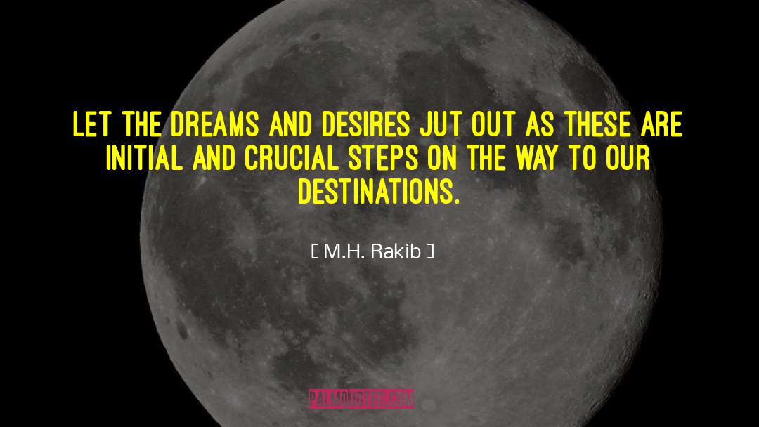 Destinations quotes by M.H. Rakib