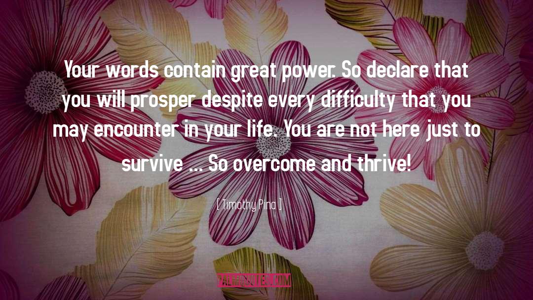 Destiny And Power quotes by Timothy Pina