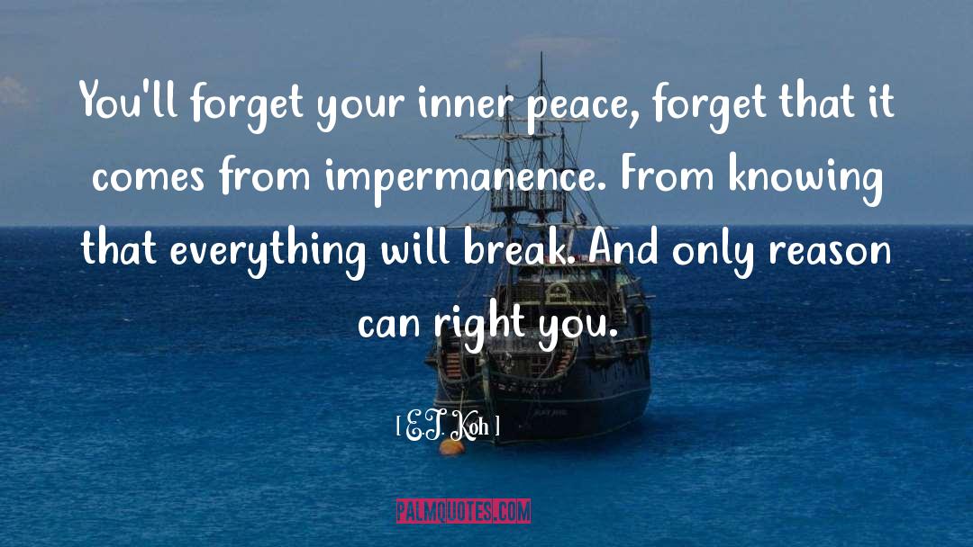 Destroy Your Inner Peace quotes by E.J. Koh