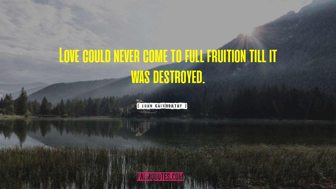 Destroyed Love quotes by John Galsworthy