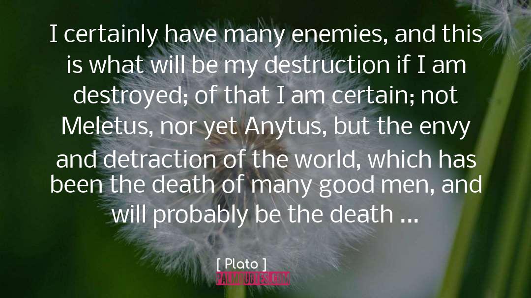 Destroyed quotes by Plato