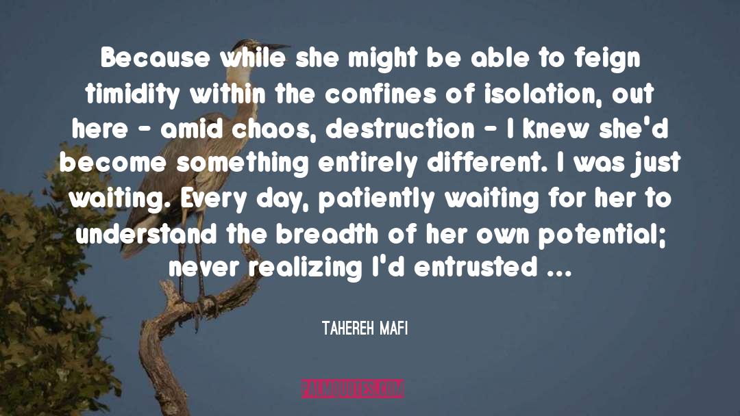 Destruction Of Oneself quotes by Tahereh Mafi