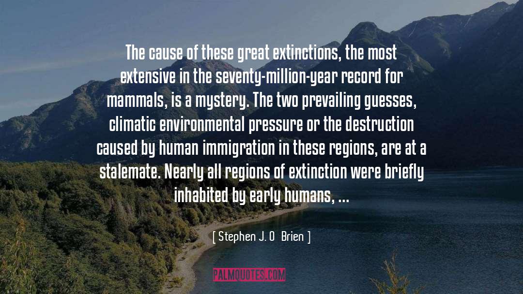 Destruction quotes by Stephen J. O'Brien