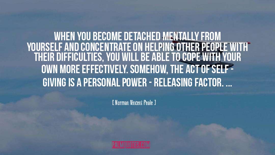 Detached quotes by Norman Vincent Peale