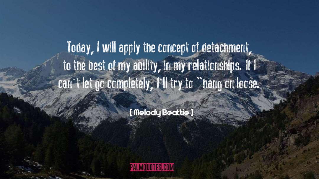 Detachment quotes by Melody Beattie