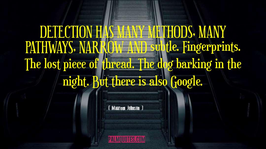 Detection quotes by Maureen Johnson