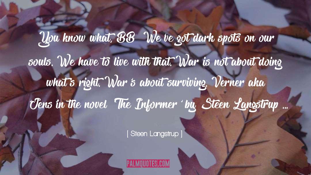 Detective Novel quotes by Steen Langstrup