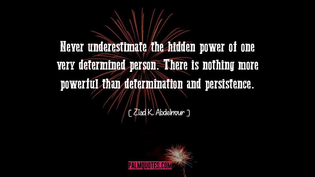 Determination And Persistence quotes by Ziad K. Abdelnour