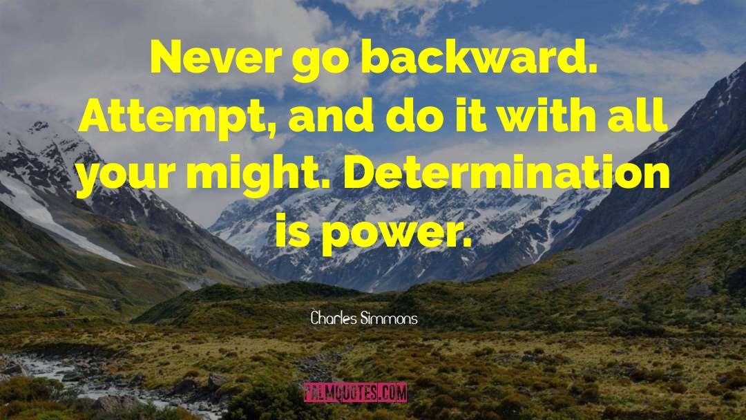 Determination And Persistence quotes by Charles Simmons