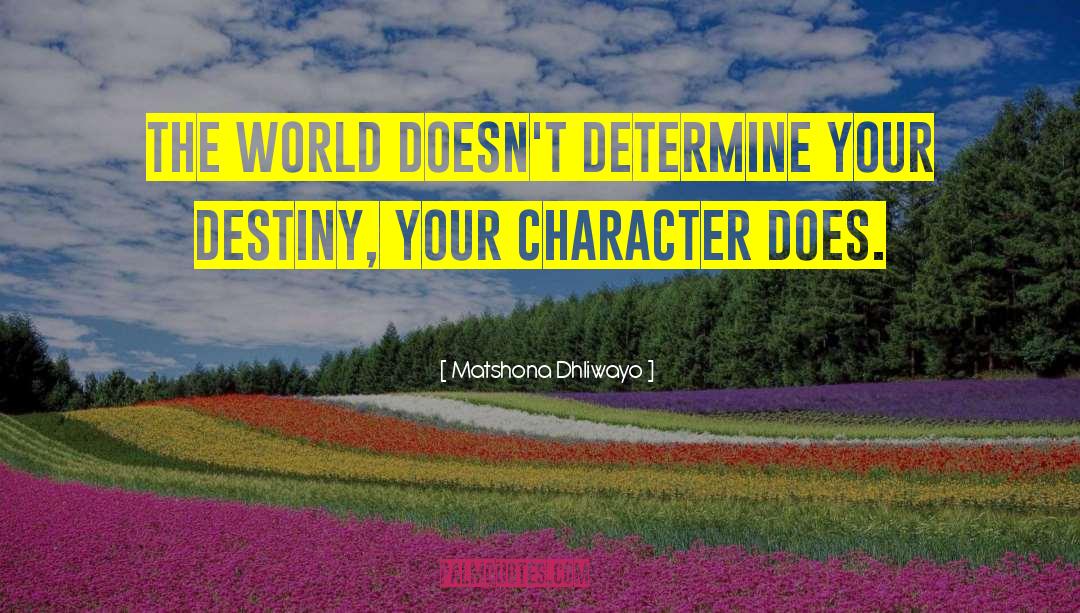 Determine Your Destiny quotes by Matshona Dhliwayo