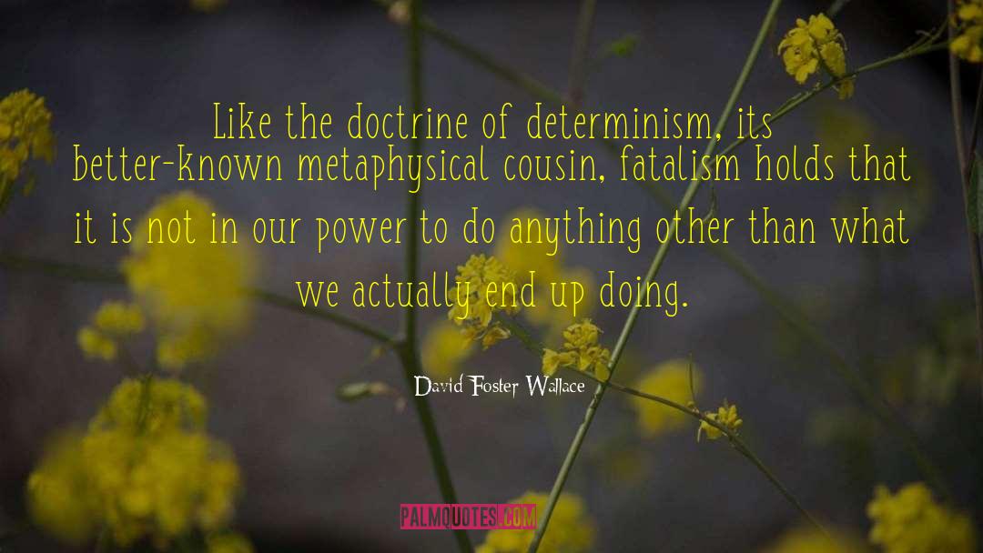 Determinism quotes by David Foster Wallace