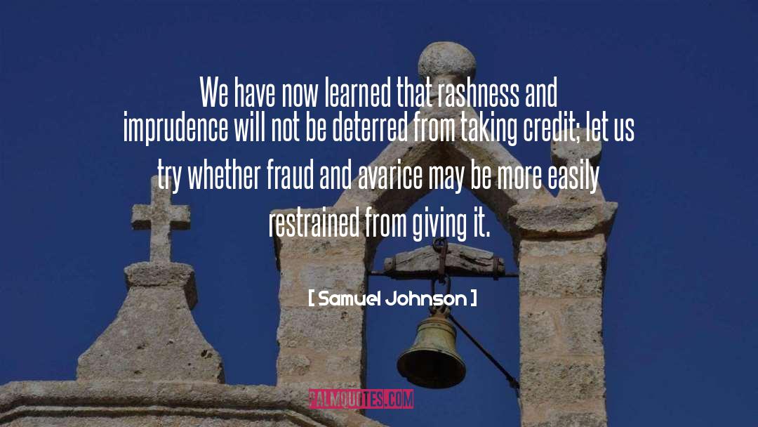 Deterred quotes by Samuel Johnson