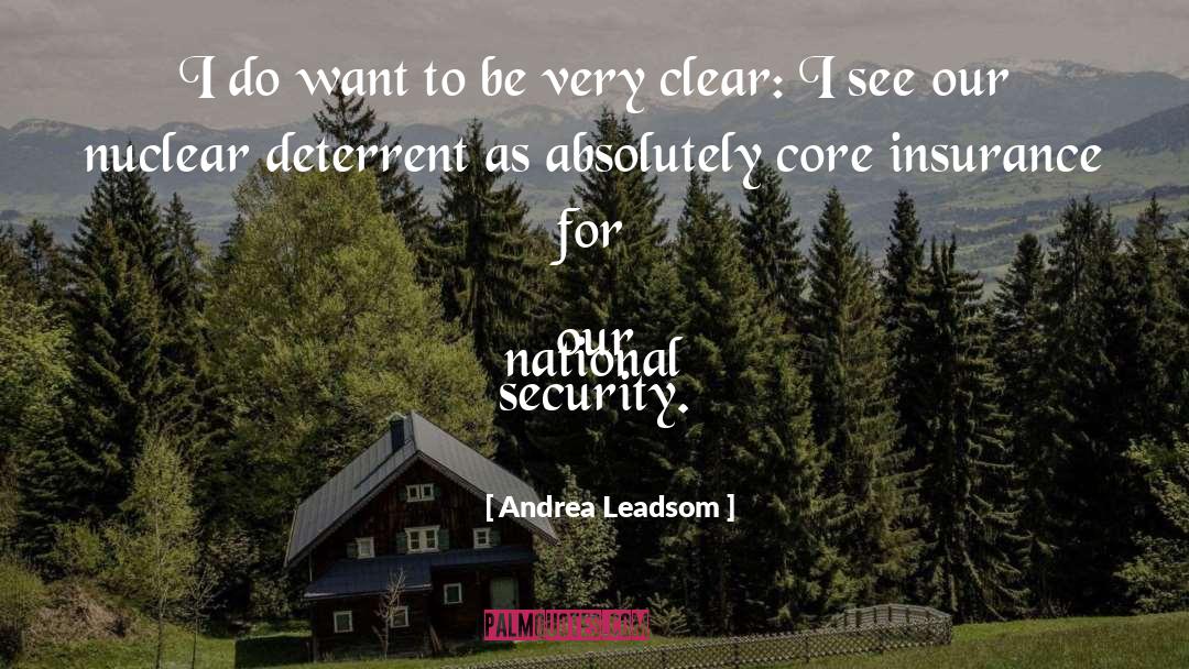 Deterrent quotes by Andrea Leadsom