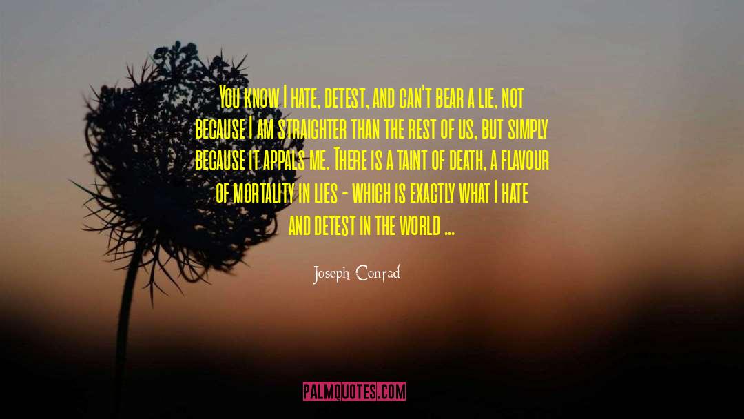 Detest quotes by Joseph Conrad