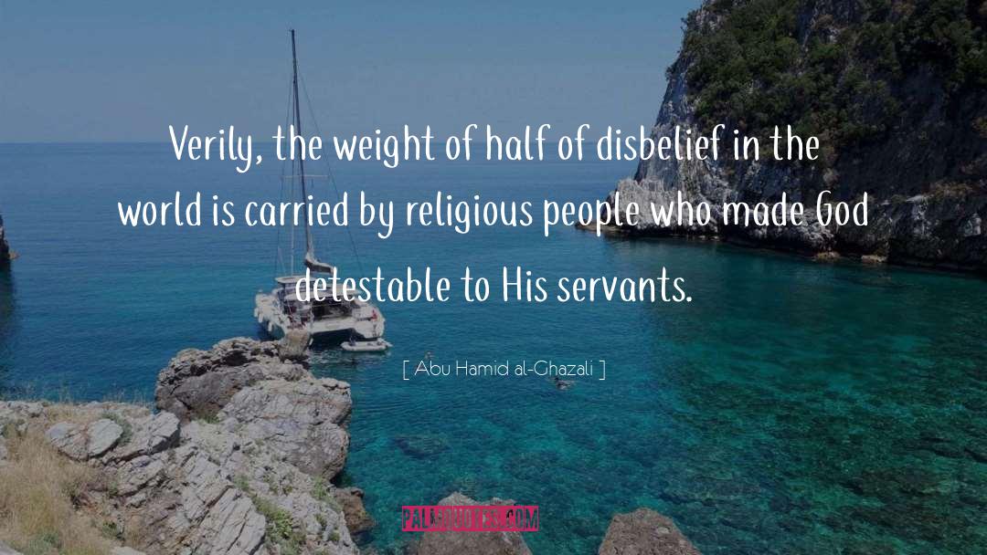 Detestable quotes by Abu Hamid Al-Ghazali