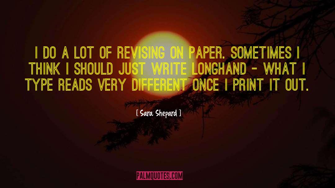 Dethier Revising quotes by Sara Shepard