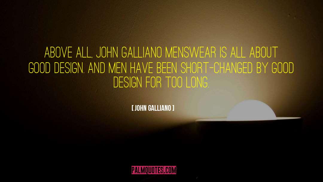 Dettagli Menswear quotes by John Galliano