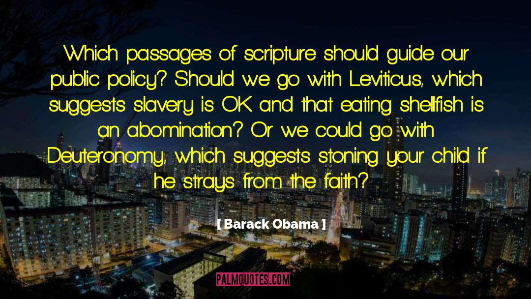 Deuteronomy quotes by Barack Obama