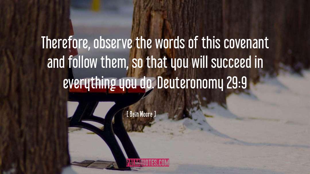 Deuteronomy quotes by Beth Moore