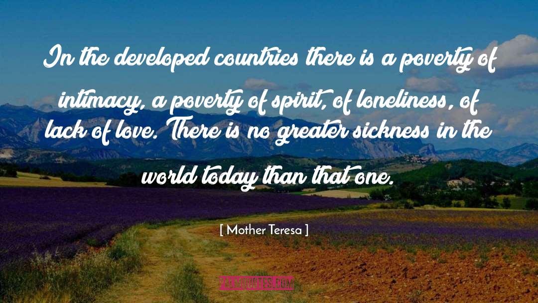 Developed Nations quotes by Mother Teresa