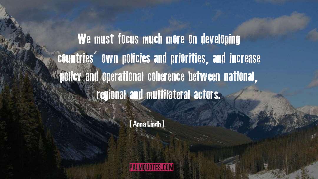 Developing Countries quotes by Anna Lindh