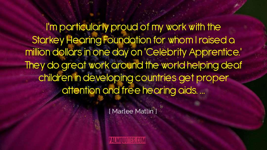 Developing Countries quotes by Marlee Matlin