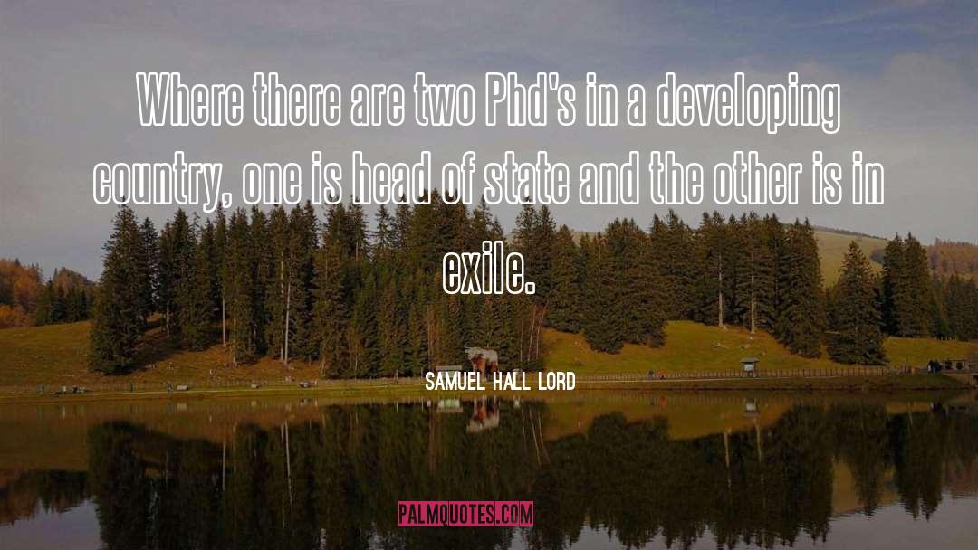 Developing Countries quotes by Samuel Hall Lord