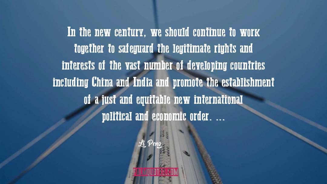 Developing Countries quotes by Li Peng