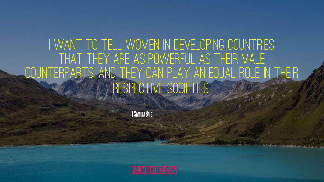 Developing Countries quotes by Samina Baig