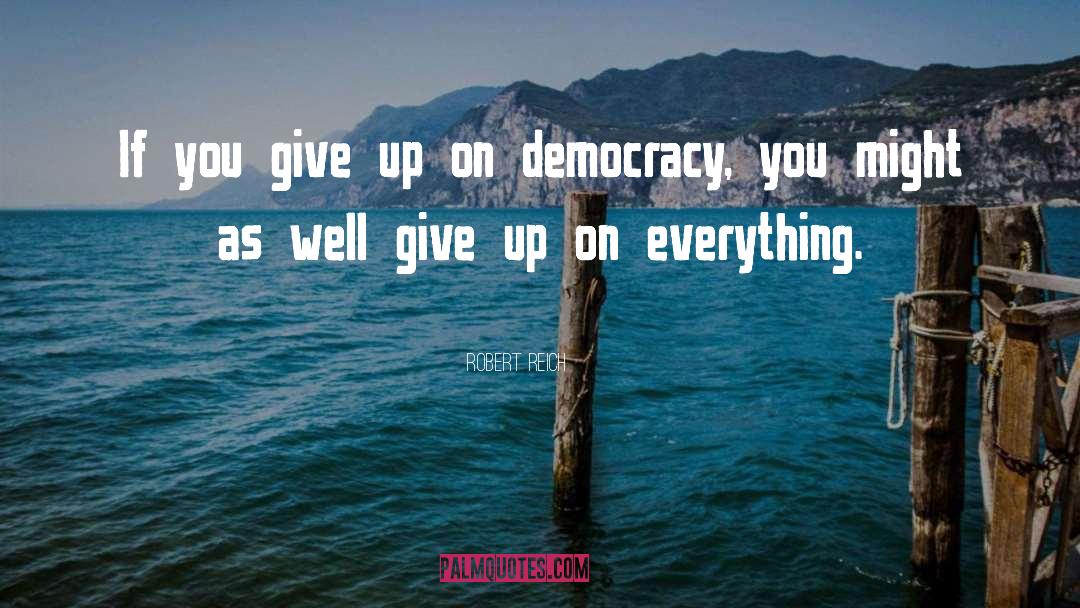 Developing Democracy quotes by Robert Reich