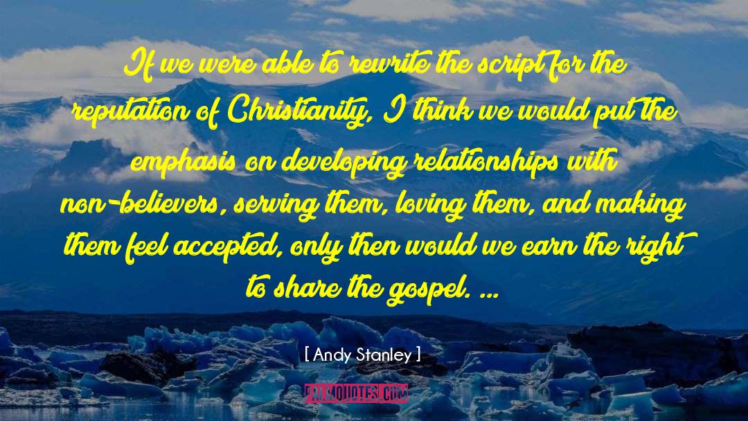 Developing Relationships quotes by Andy Stanley