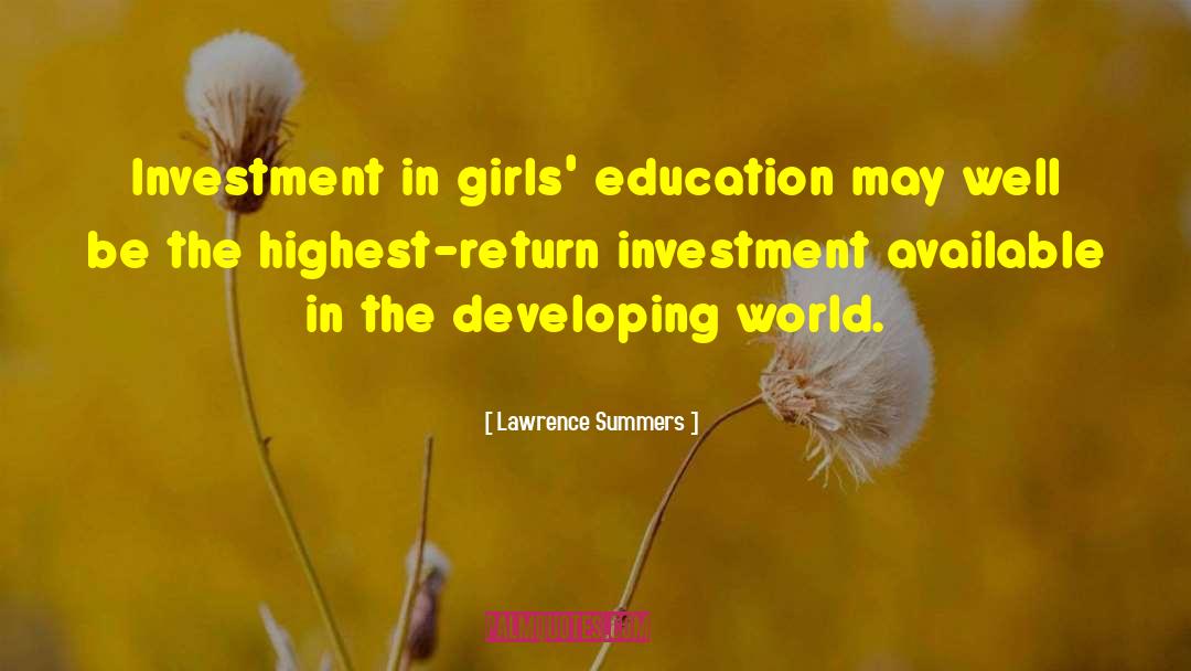 Developing World quotes by Lawrence Summers